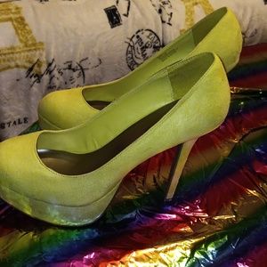 Just Fab,  Size 11, Yellow Heels
